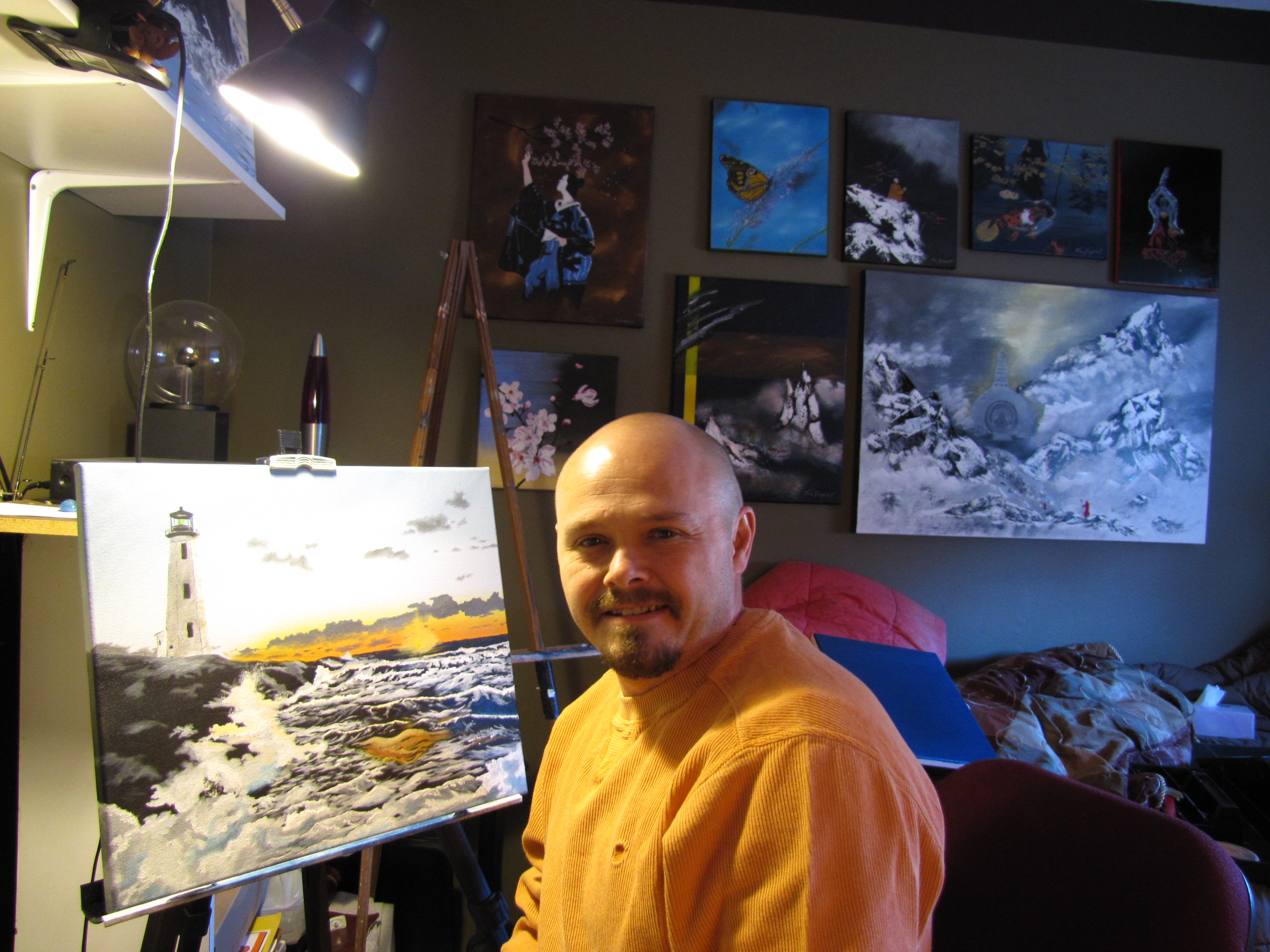 Tim Dobert in his Clifton Park studio